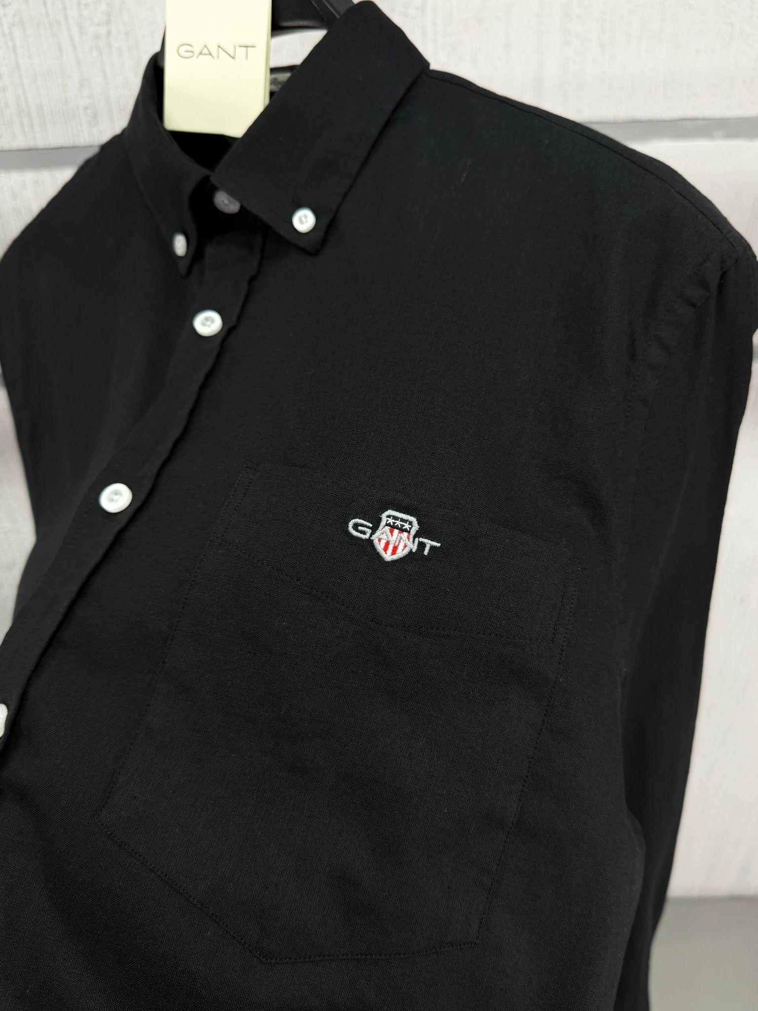 GANT Regular Fit Keten Gömlek - Siyah